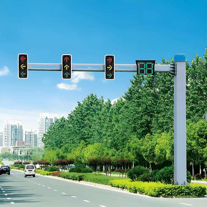 Traffic Light Mast Double Cantilever Arm for Road Junction Signal Control
