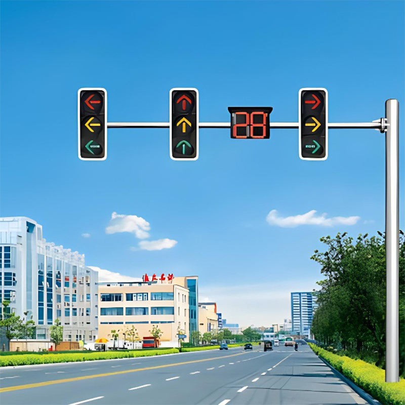 Traffic Light Mast Double Cantilever Arm for Road Junction Signal Control