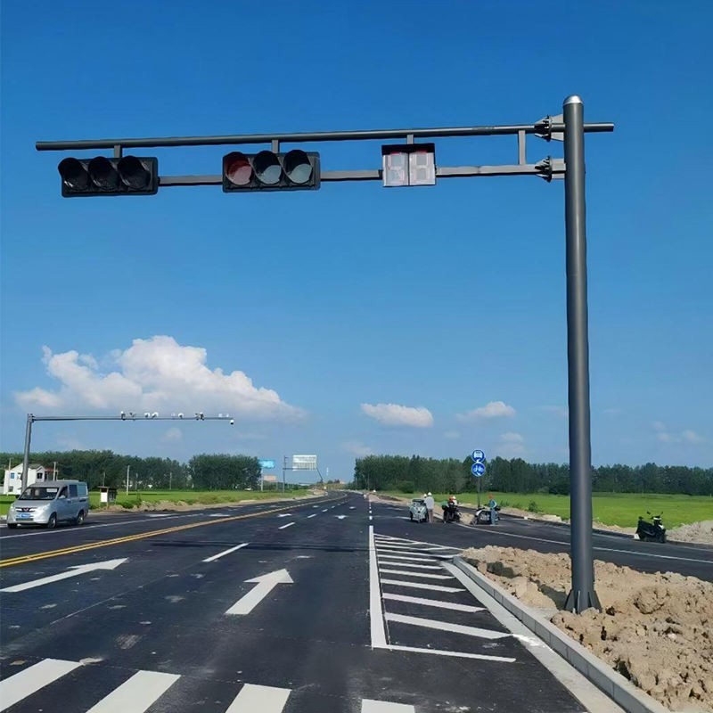 Traffic Light Mast Double Cantilever Arm for Road Junction Signal Control