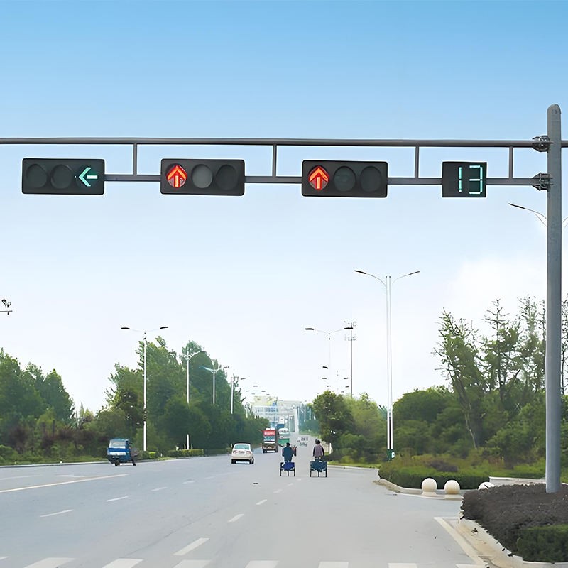 Traffic Light Mast Double Cantilever Arm for Road Junction Signal Control