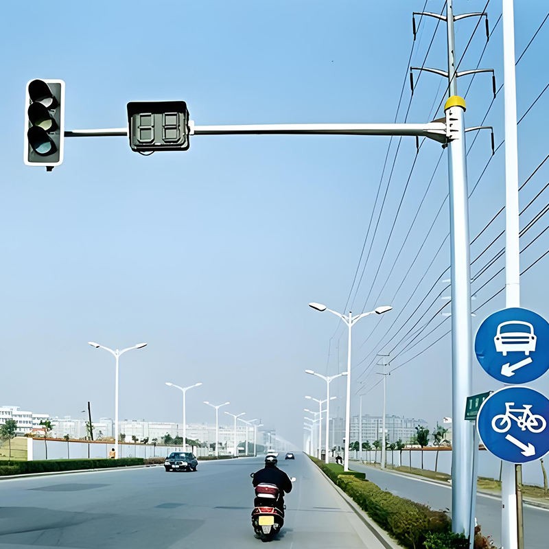 Traffic Light Mast Double Cantilever Arm for Road Junction Signal Control