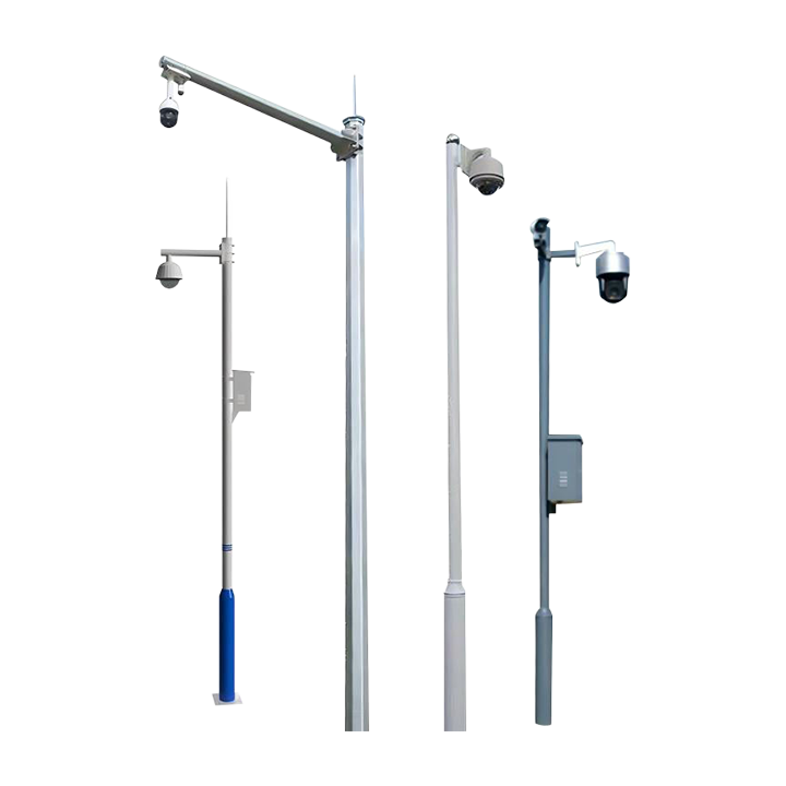 Traffic Camera Pole L Arm with Control Box for Urban Road Monitoring