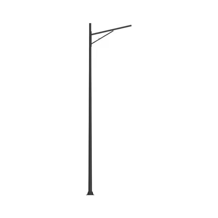 Flange Mounted Hot Dip Galvanized Street Light Pole